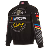 2024 Nascar JH Design Black Uniform Full-Snap Jacket - J.H. Sports Jackets