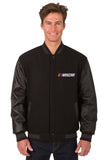 NASCAR Wool & Leather Varsity Jacket - Black