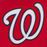 Washington Nationals Poly Twill Varsity Jacket-Red