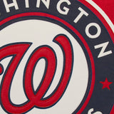 Washington Nationals Wool Jacket w/ Handcrafted Leather Logos - Red