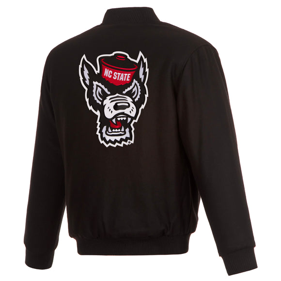 NC State Wolfpack Reversible Wool Jacket - Black - J.H. Sports Jackets
