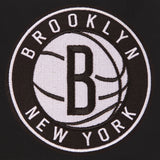 Brooklyn Nets Reversible Wool Jacket - Embroidered Logos JH Design Black