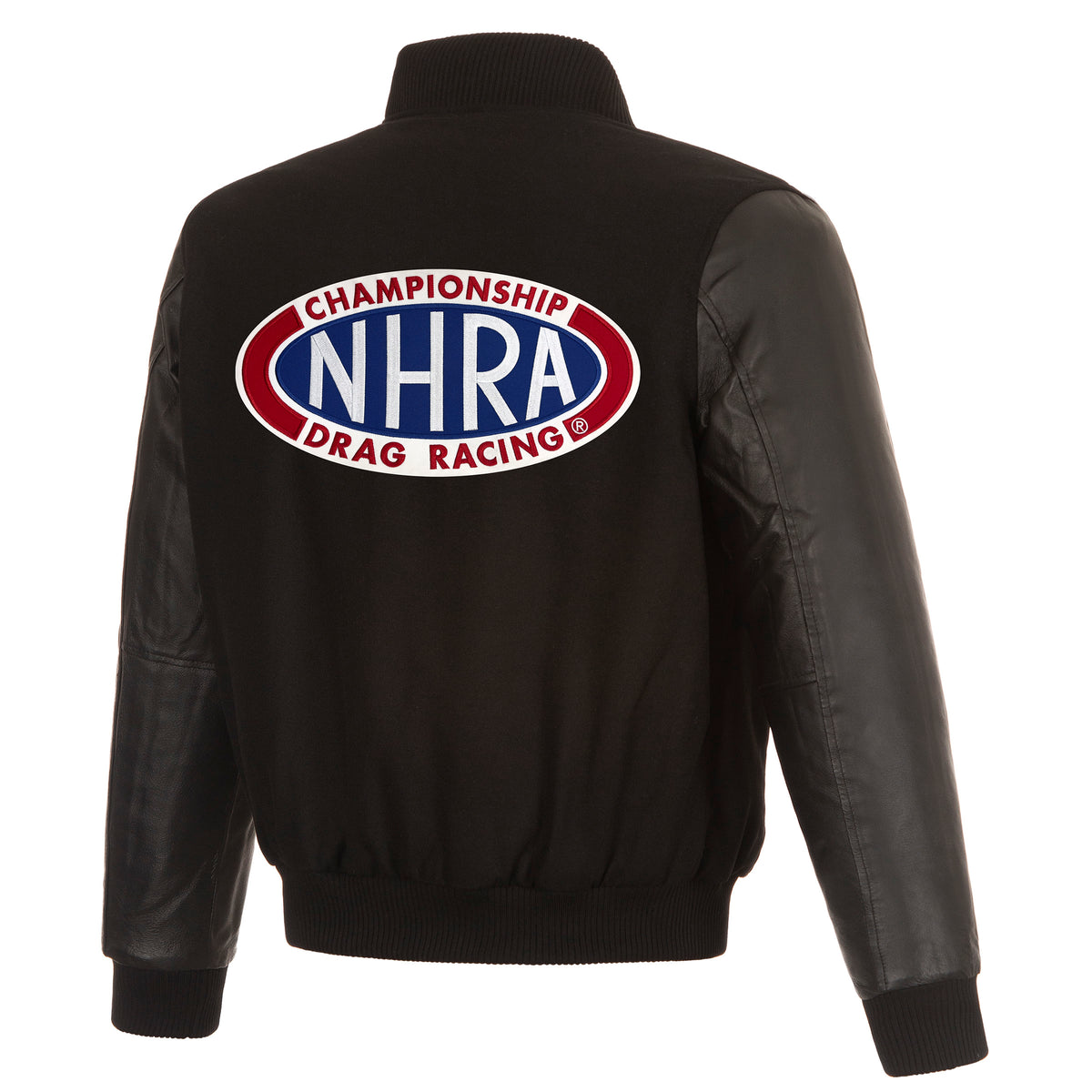 NHRA JH Design Wool & Leather Reversible Jacket w/ Embroidered Logos ...