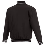 NHRA JH Design Poly Twill Varsity Jacket - Black - J.H. Sports Jackets