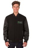 Monster Energy NASCAR Cup Series Wool & Leather Varsity Jacket - Black