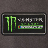 Monster Energy NASCAR Cup Series Wool & Leather Varsity Jacket - Charcoal/Black