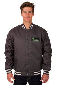 Monster Energy NASCAR Cup Series Poly Twill Varsity Jacket - Black