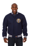 Denver Nuggets Embroidered Handmade Wool Jacket - Navy