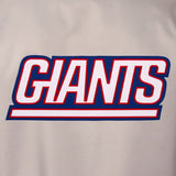 NFL JH Design New York Giants Poly Twill Varsity Jacket - Gray/Royal