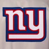 NFL JH Design New York Giants Poly Twill Varsity Jacket - Gray/Royal