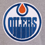 NHL Edmonton Oilers JH Design Two-Tone Reversible Fleece Jacket - Gray/Navy