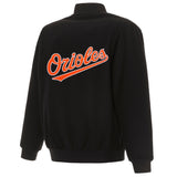 Baltimore Orioles Reversible Wool Jacket - Black