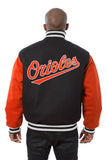 Baltimore Orioles Embroidered Wool Jacket - Black/Orange