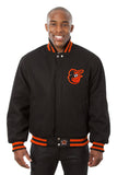 Baltimore Orioles Embroidered Wool Jacket - Black