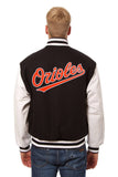 Baltimore Orioles Two-Tone Wool and Leather Jacket - Black