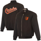 Baltimore Orioles Reversible Full-Zip Flight Jacket - J.H. Sports Jackets