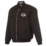 Green Bay Packers Reversible Full-Zip Flight Jacket - J.H. Sports Jackets