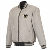 Green Bay Packers Reversible Full-Zip Flight Jacket - J.H. Sports Jackets