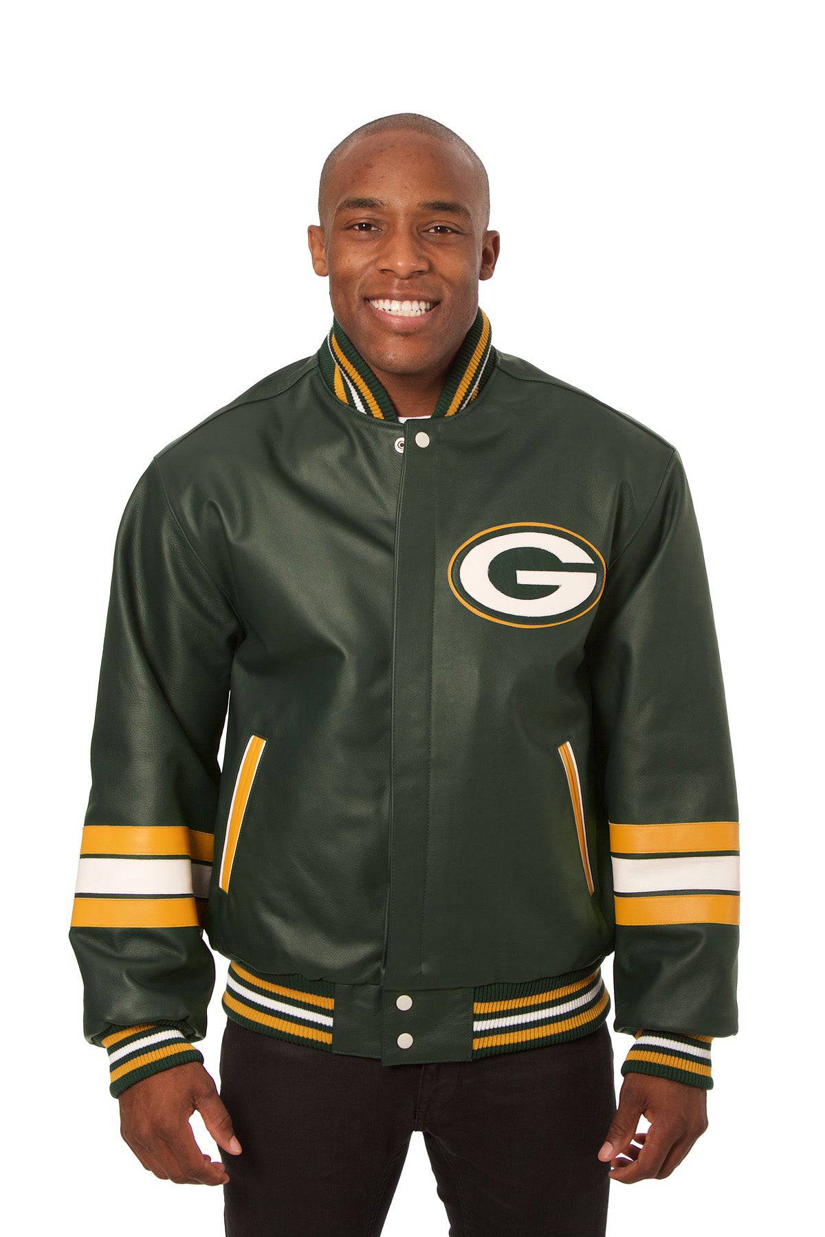 Green Bay selling Packers leather jacket