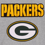 Green Bay Packers Two-Tone Reversible Fleece Jacket - Gray/Black