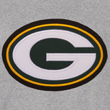 Green Bay Packers Two-Tone Reversible Fleece Jacket - Gray/Black