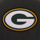 Green Bay Packers Poly Twill Varsity Jacket - Black