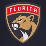 Florida Panthers Reversible Wool Jacket Embroidered Logos - JH Design Navy