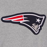 New England Patriots Two-Tone Reversible Fleece Jacket - Gray/Navy