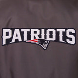 NFL JH Design New England Patriots Poly Twill Varsity Jacket -Black