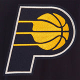 Indiana Pacers Reversible Wool Jacket -  Embroidered Logos JH Design Black