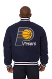 Indiana Pacers Embroidered Handmade Wool Jacket - Navy