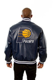 Indiana Pacers Full Leather Jacket - Navy