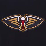 New Orleans Pelicans Reversible Wool Jacket -  Embroidered Logos JH Design Navy