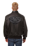 New Orleans Pelicans Full Leather Jacket - Black/Black