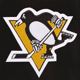 Pittsburgh Penguins Reversible Wool Jacket Embroidered Logos -JH Design - Black