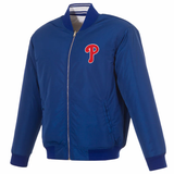 Philadelphia Phillies Reversible Full-Zip Flight Jacket - J.H. Sports Jackets