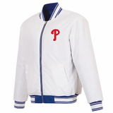 Philadelphia Phillies Reversible Full-Zip Flight Jacket - J.H. Sports Jackets