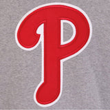 Philadelphia Phillies JH Design - Two-Tone Reversible Fleece Jacket - Gray/Royal