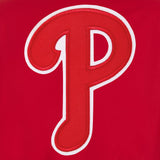 Philadelphia Phillies Poly Twill Varsity Jacket-Red