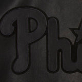 Philadelphia Phillies Full Leather Jacket - Black/Black