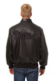 Philadelphia Phillies Full Leather Jacket - Black/Black