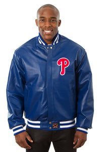 Philadelphia Phillies Full Leather Jacket - Royal