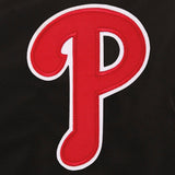 Philadelphia Phillies JH Design Lightweight Nylon Bomber Jacket – Black