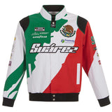 2024 Daniel Suarez JH Design NASCAR Freeway Insurance Uniform Full-Snap Jacket-White/Black - J.H. Sports Jackets