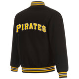 Pittsburgh Pirates Reversible Wool Jacket - Black