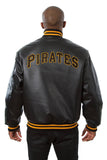 Pittsburgh Pirates Full Leather Jacket - Black