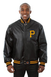 Pittsburgh Pirates Full Leather Jacket - Black