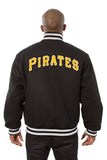 Pittsburgh Pirates Embroidered Wool Jacket - Black