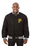 Pittsburgh Pirates Embroidered Wool Jacket - Black