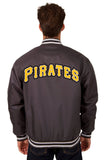 Pittsburgh Pirates Poly Twill Varsity Jacket - Black